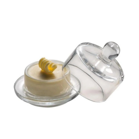Mantequillera Cristal Ø 9 cm | Buffet Hostelería | 6 uds
