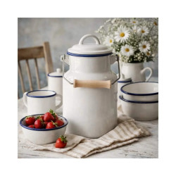 Lechera Vintage Blue esmaltada 1L | Hostelería | Pack 6