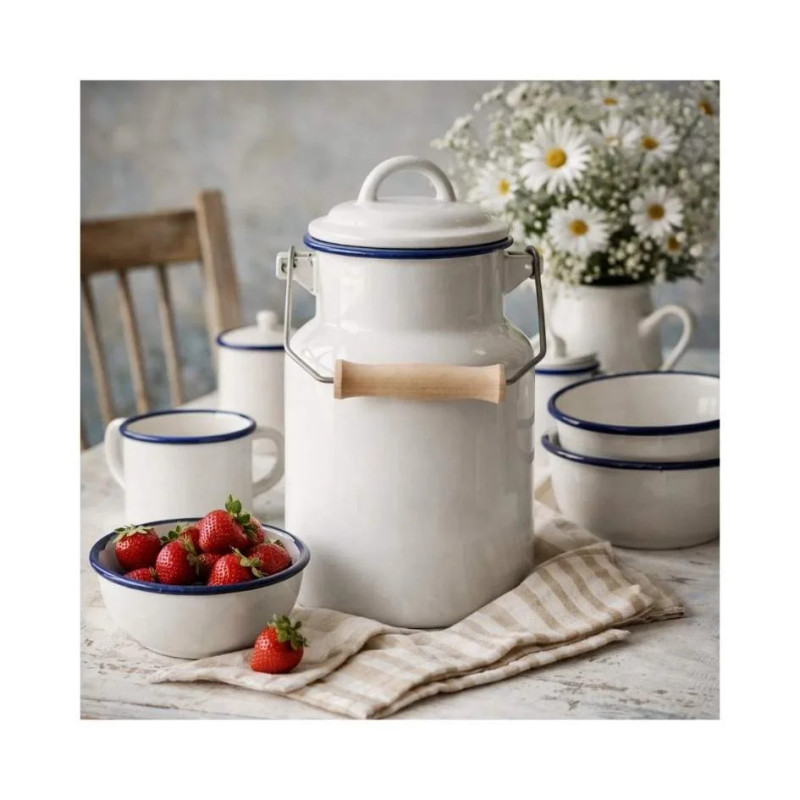 Lechera Vintage Blue esmaltada 1L | Hostelería | Pack 6