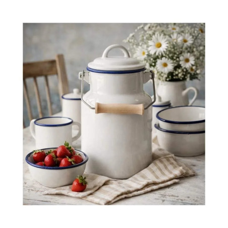 Lechera Vintage Blue esmaltada 1L | Hostelería | Pack 6