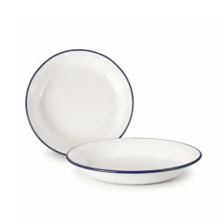 Plato hondo Vintage Blue esmaltado | Hostelería | Pack 6