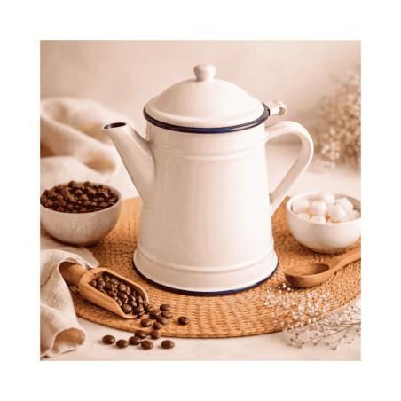 Cafetera cónica Vintage Blue esmaltada 1L | Hostelería | Pack 6