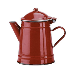 Cafetera cónica Vintage Red esmaltada 1L | Hostelería | Pack 6
