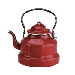 Cafetera pava Vintage Red esmaltada 1L | Hostelería | Pack 6