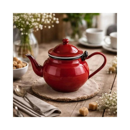 Tetera Vintage Red esmaltada | Hostelería | Pack 6