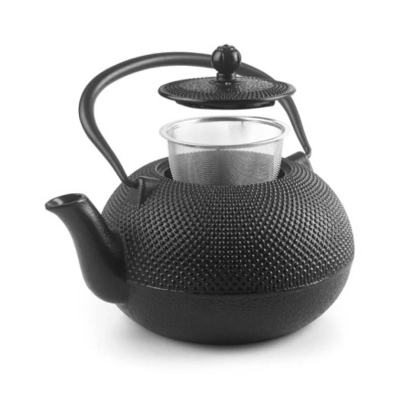 Tetera hierro fundido negra con filtro | Hostelería