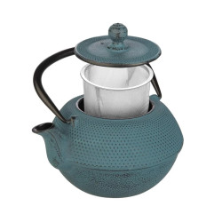 Tetera hierro fundido azul 1,2L con filtro | Hos