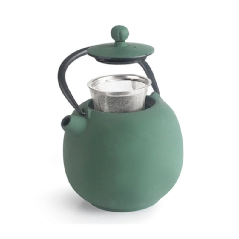 Tetera hierro fundido Dharan 0,6L verde con filtro