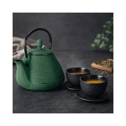 Tetera de hierro fundido Green 0,8L con filtro inox verde