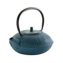 Tetera hierro fundido azul 1,1L con filtro inox