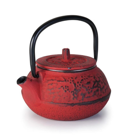 Tetera hierro fundido roja 0,25L con filtro inox
