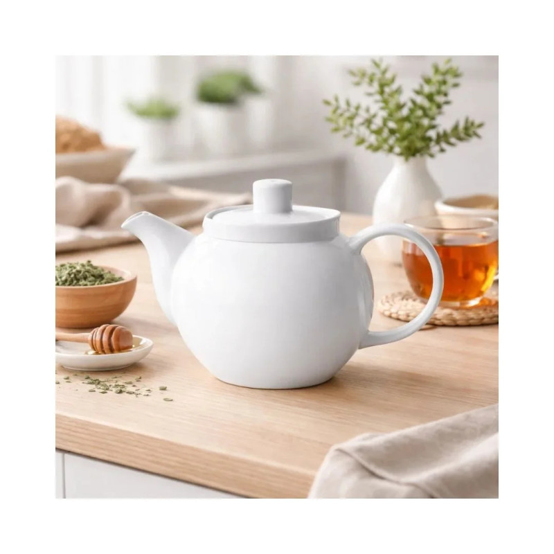Tetera porcelana blanca Glubel 45cl