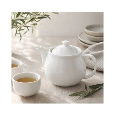 Tetera porcelana blanca 50cl Nahia hostelería