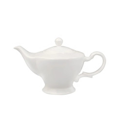 Tetera porcelana blanca vintage con relieve | 30cl | Hostelería