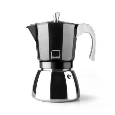 Cafetera italiana inducción negra 150 y 600 ml | Espresso | Cocina