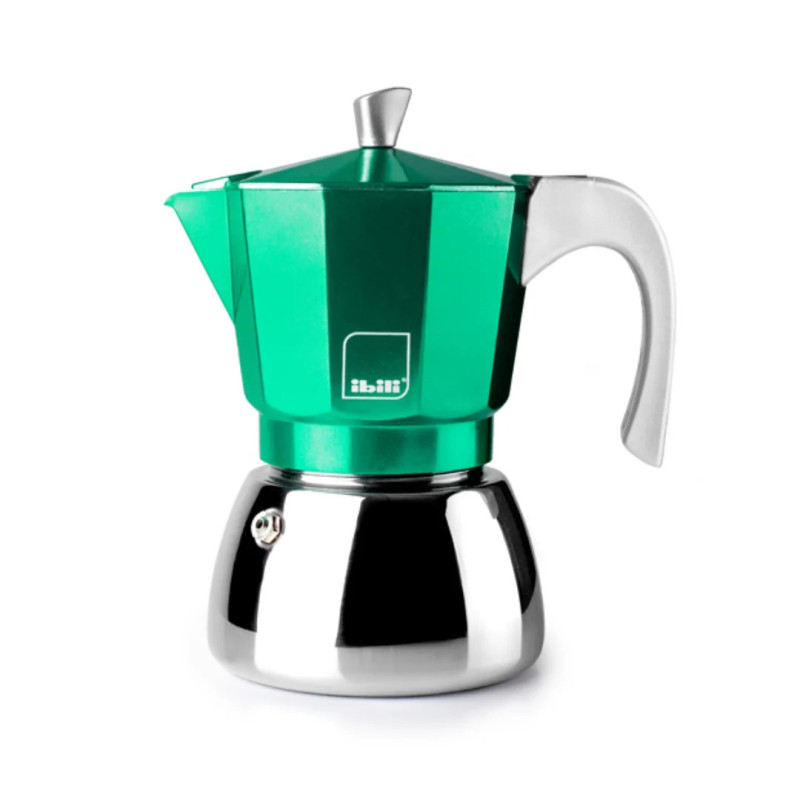 Cafetera italiana inducción verde 300 y 600 ml | Espresso | Cocina