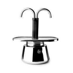Cafetera italiana mini 2 tazas | Doble dispensador | Espresso