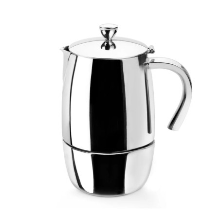 Cafetera acero inoxidable 4 tazas inducción | Luxe | Lavavajillas