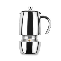 Cafetera acero inoxidable 4 tazas inducción | Luxe | Lavavajillas