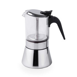 Cafetera italiana 4 tazas con visor inducción | Siena inox
