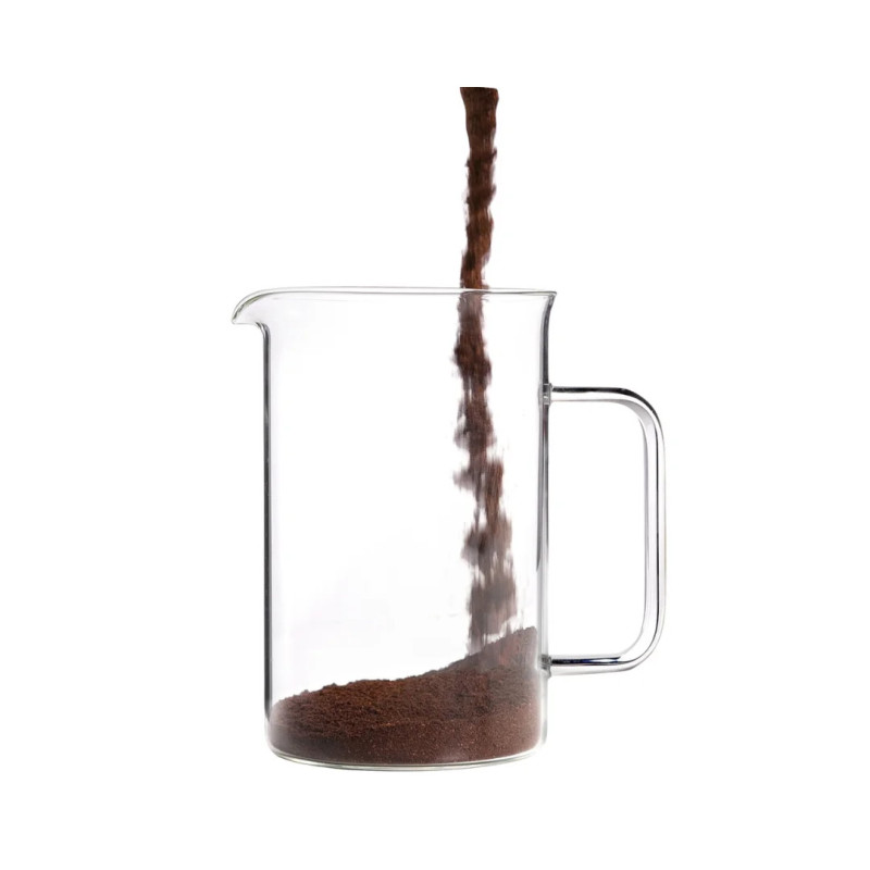 Cafetera francesa de émbolo vidrio y bambú | French Press