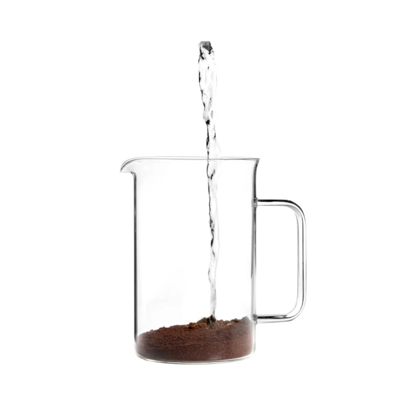 Cafetera francesa de émbolo vidrio y bambú | French Press