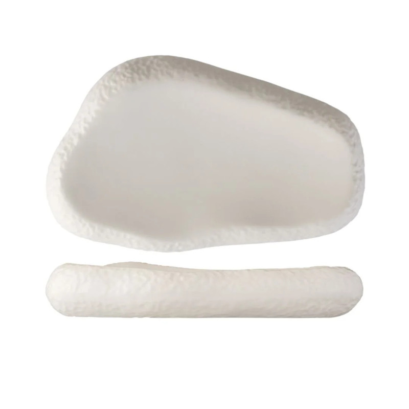 Plato orgánico porcelana blanca Atlantic 25,5 cm | Gourmet