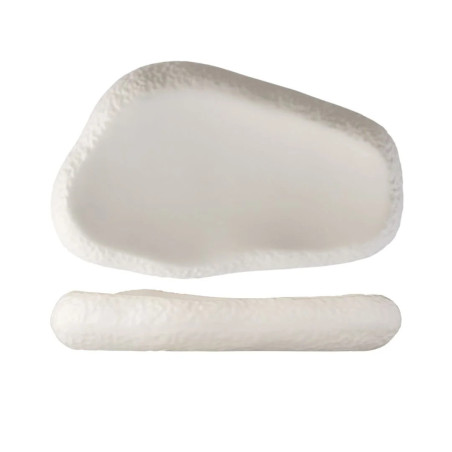Plato orgánico porcelana blanca Atlantic 25,5 cm | Gourmet