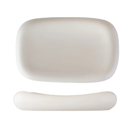 Plato grueso orgánico porcelana Atlantic 30x20 cm | Gourmet