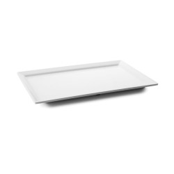 Bandeja de melamina blanca rectangular 53x32 cm | 6 uds | Hostelería