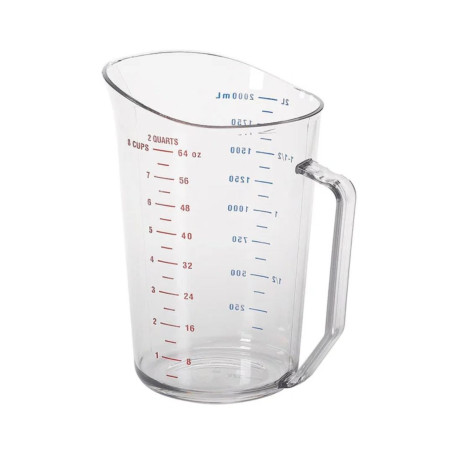 Jarra medidora Cambro Camwear 2L de policarbonato transparente