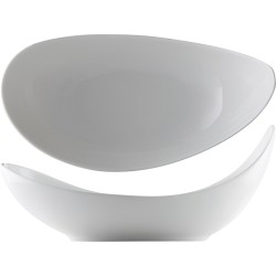 Fuente honda con asa barco porcelana Blanco Atlantic 35 cm. ROSENHAUS 01010406 (6 unidades)