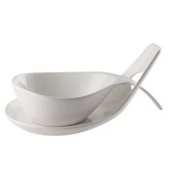 Cuchara de presentación y degustación porcelana Blanco Atlantic 18 cm. ROSENHAUS 01010443 (6 unidades)